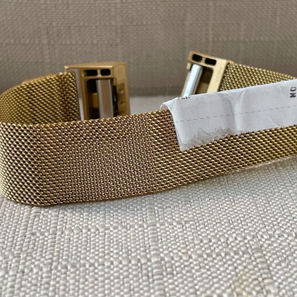 Replacement band for fitbit charge 2 Gold Tone Mesh Metal Strap Band New